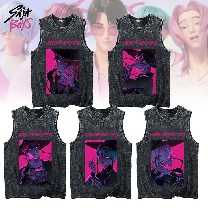 Huntrix Kpop Demon Washed Tank