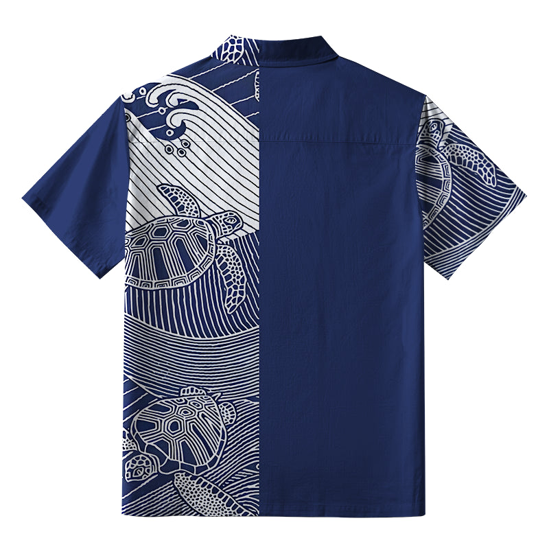 Turtles In The Ocean Button-up Shirt