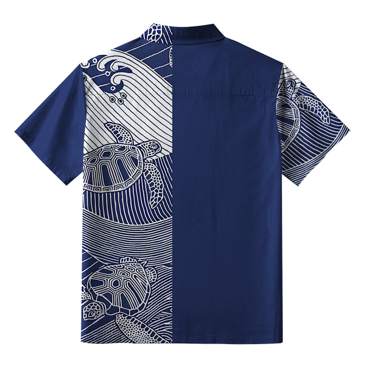 Turtles In The Ocean Button-up Shirt