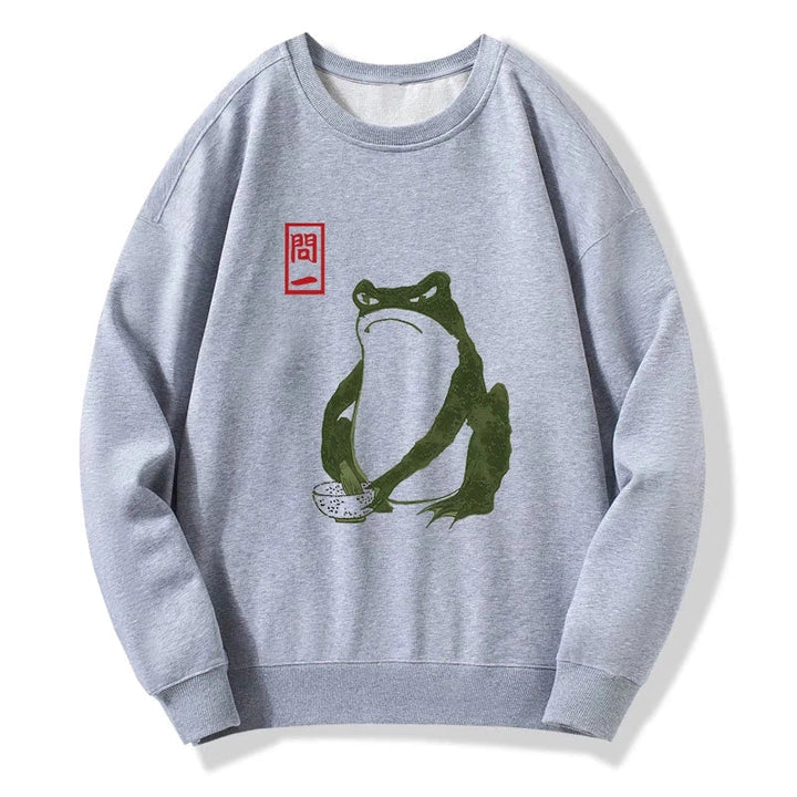 Woodblock Print Frog Sweatshirt