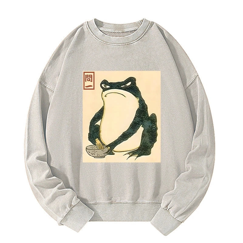 Matsumoto Hoji Japanese Frog Washed Sweatshirt