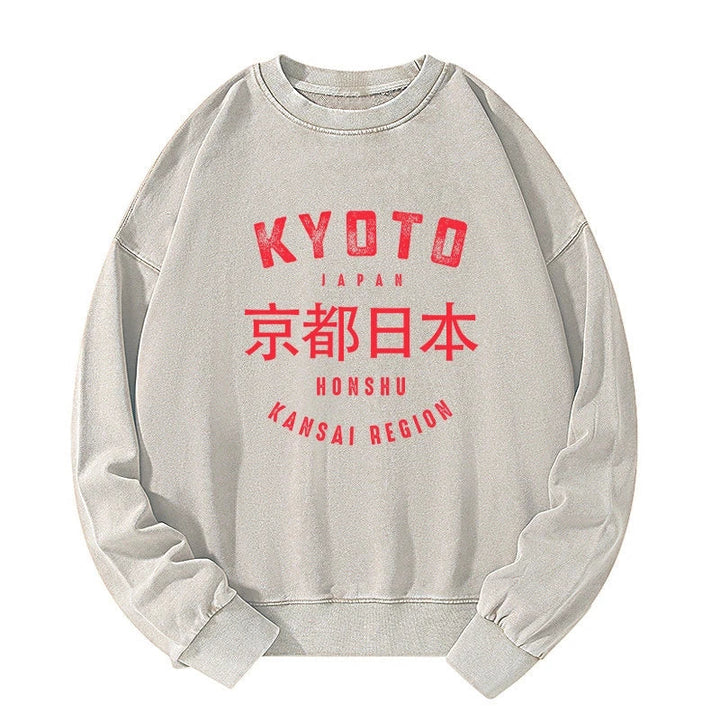 Kyoto City Japan Vintage Washed Sweatshirt