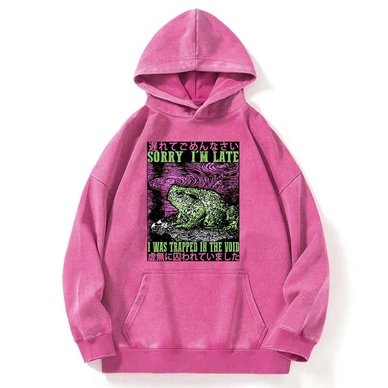 Frogs Trapped In The Void Washed Hoodie