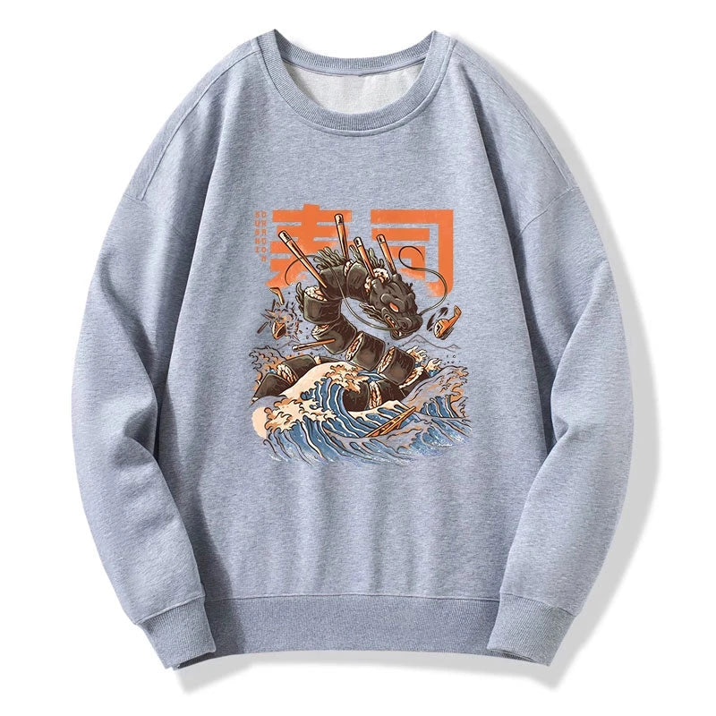 The Great Sushi Dragon Wave Sweatshirt