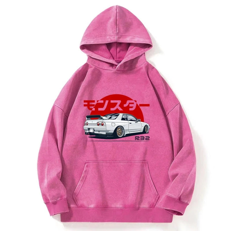 Monster. Skyline R32 GTR Washed Hoodie