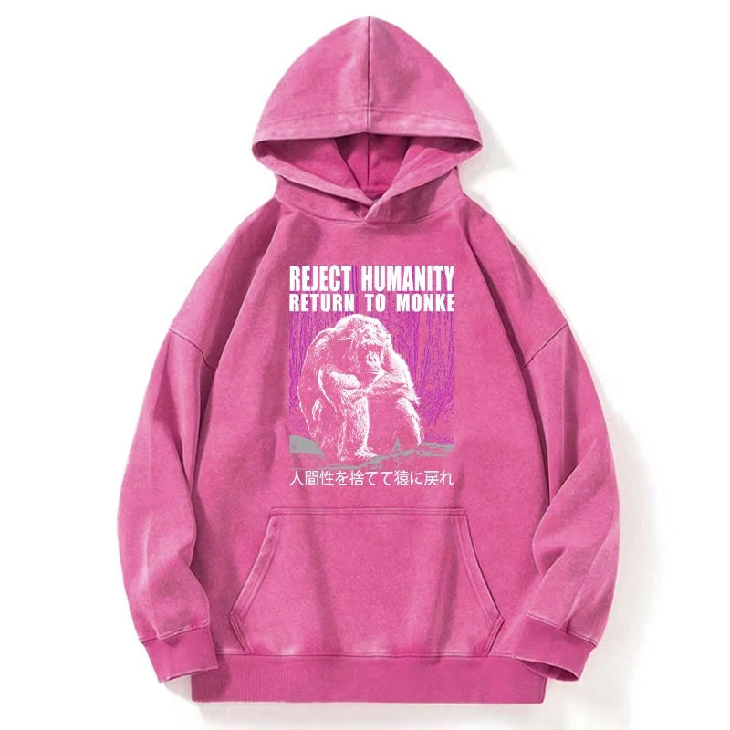 Reject Humanity Return To Monkey Washed Hoodie