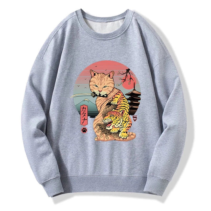 Katana Cat Tattoo Sweatshirt