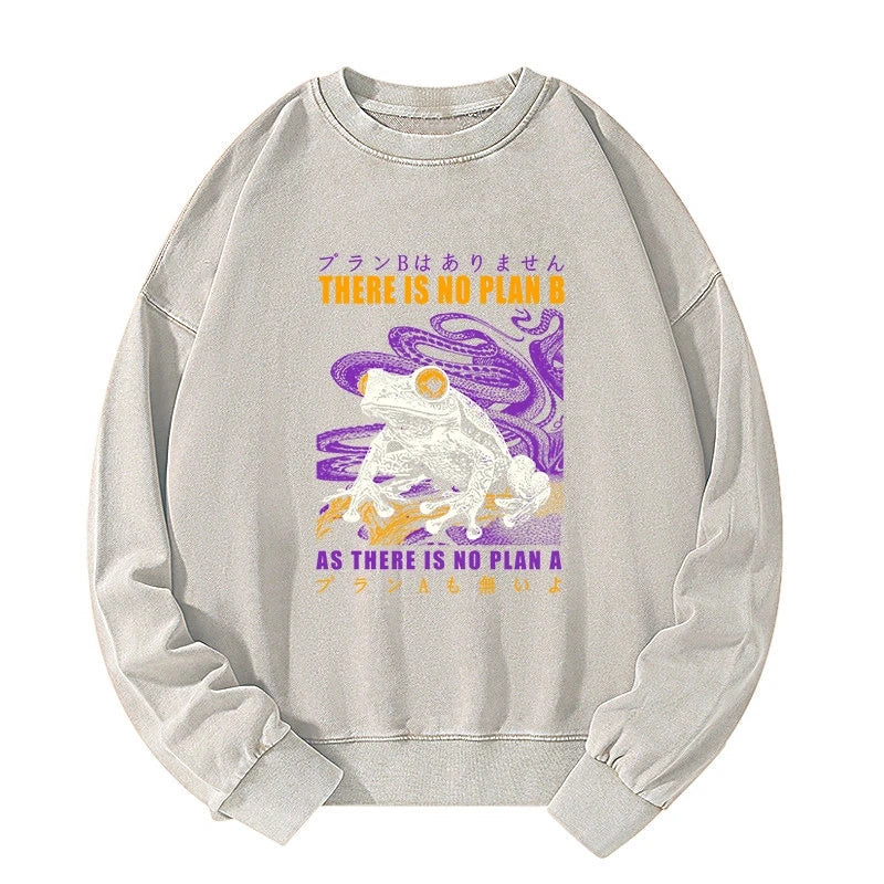 Thers Is No Plan B Frog Washed Sweatshirt