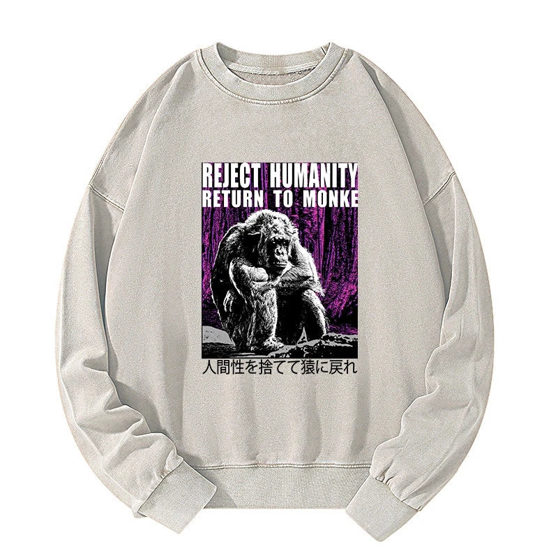 Reject Humanity Return To Monkey Japan Washed Sweatshirt