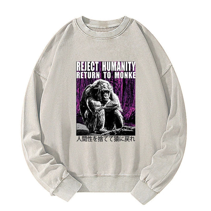 Reject Humanity Return To Monkey Japan Washed Sweatshirt