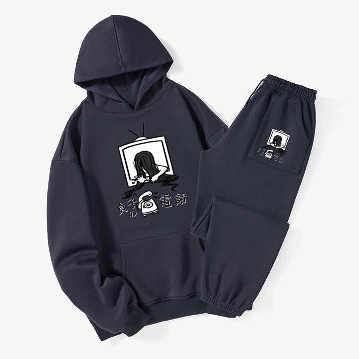 The Ring Sadako Fleece Lined Hoodie Set