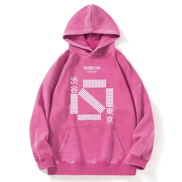 Japanese Shibuya Crossing Washed Hoodie