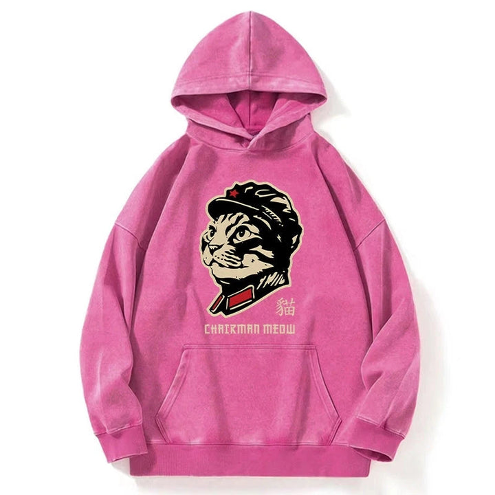 Chinese Spirit Cat Washed Hoodie