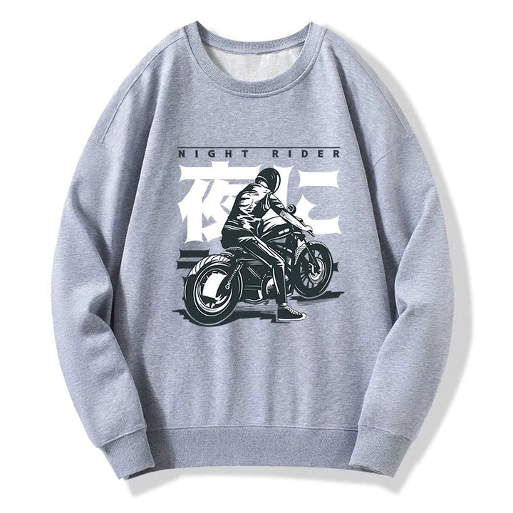 Motorcyclist Japanese Night Rider Sweatshirt
