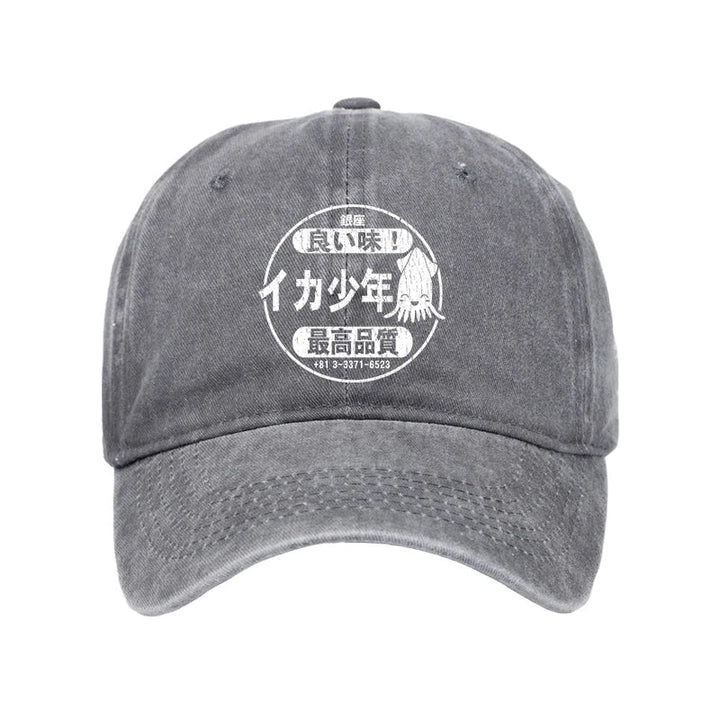 Ika Squid Boy Restaurant Washed Cap
