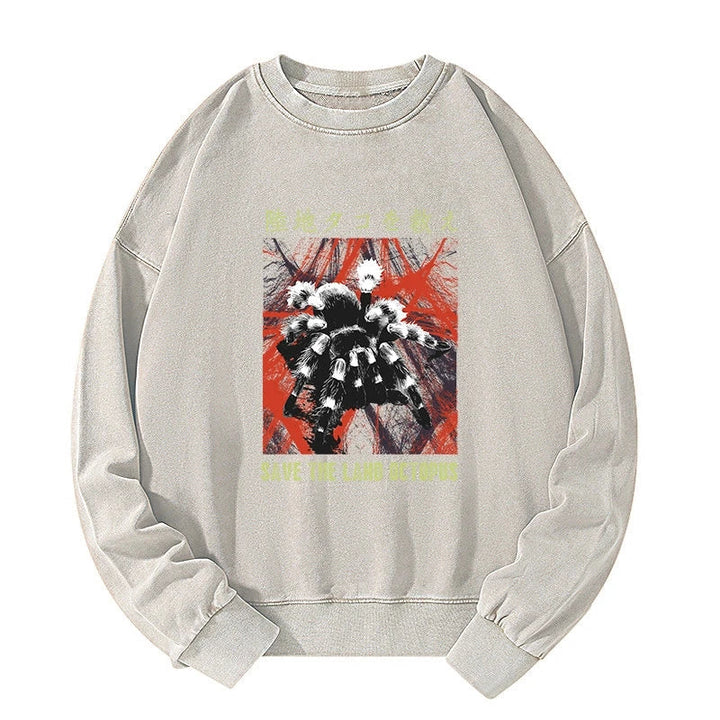 Real Scary Spiders Washed Sweatshirt