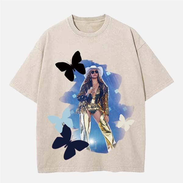 Beyonce Vintage Washed Crew Neck T-Shirt