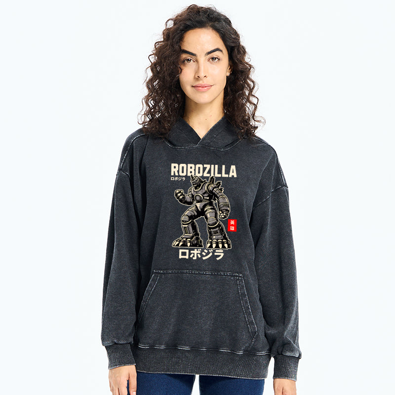 RoboZilla Manga Japanese Washed Hoodie