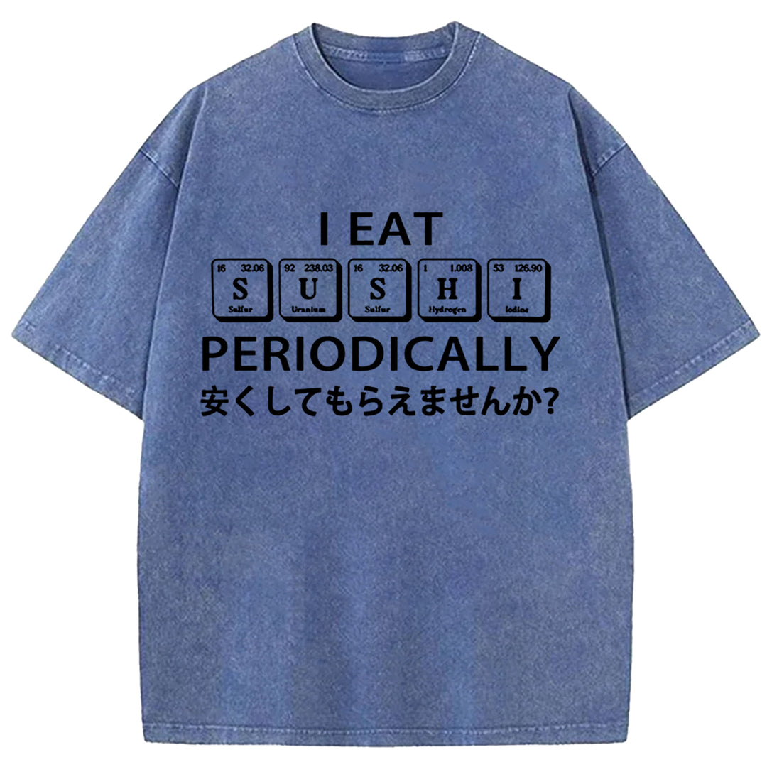 Regular Sushi Discounts Washed Crew Neck T-Shirt