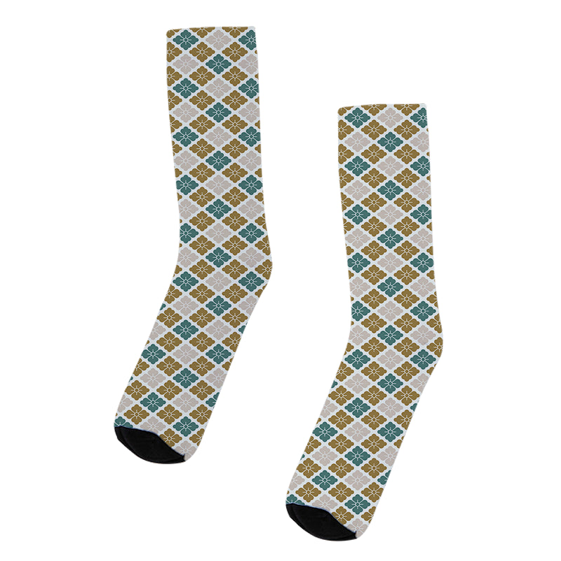 Rhombus Shaped Flowers Socks