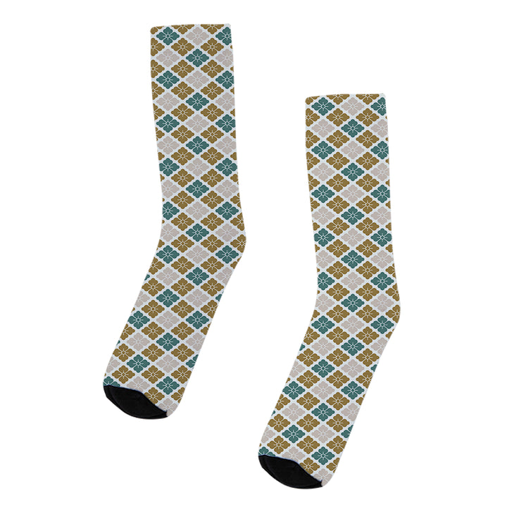 Rhombus Shaped Flowers Socks