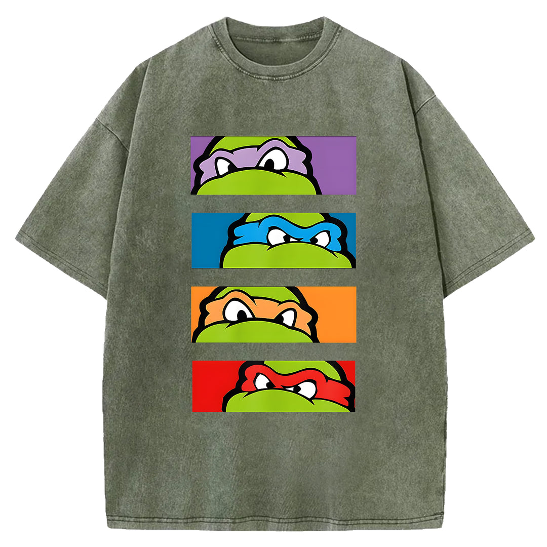 Japan Teenage Mutant Ninja Turtles Washed Crew Neck T-Shirt