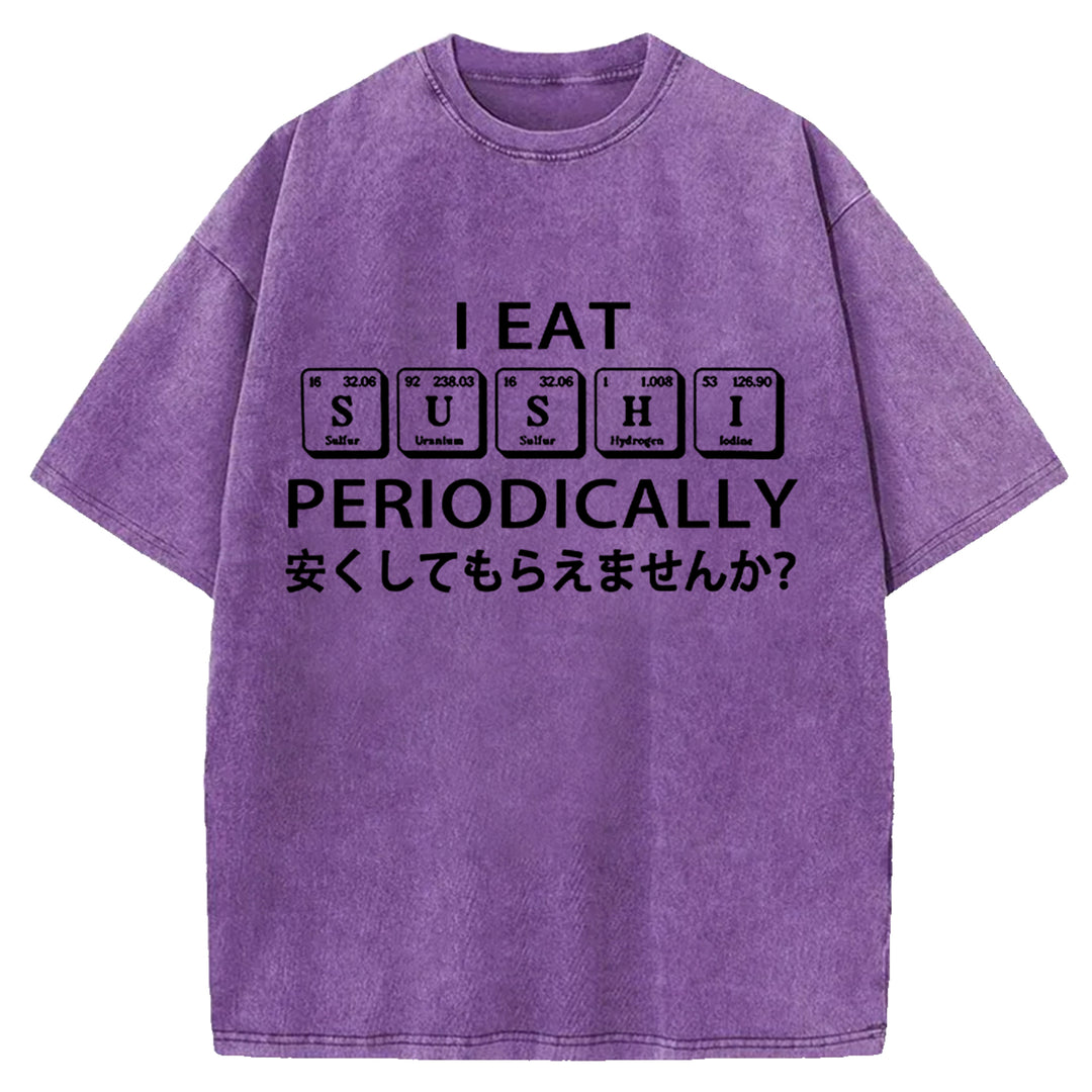 Regular Sushi Discounts Washed Crew Neck T-Shirt