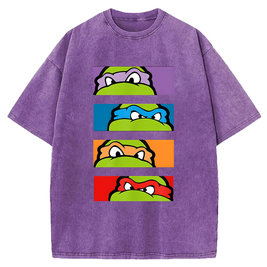 Japan Teenage Mutant Ninja Turtles Washed Crew Neck T-Shirt