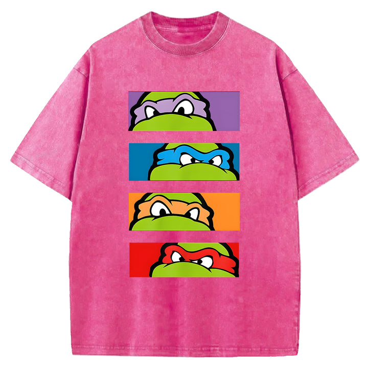 Japan Teenage Mutant Ninja Turtles Washed Crew Neck T-Shirt