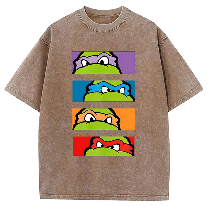 Japan Teenage Mutant Ninja Turtles Washed Crew Neck T-Shirt