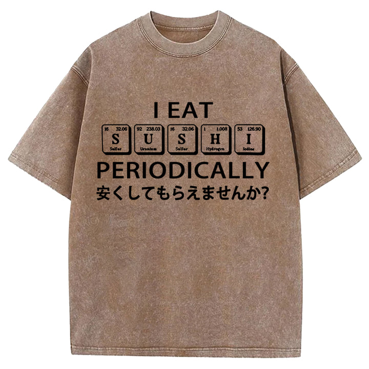 Regular Sushi Discounts Washed Crew Neck T-Shirt