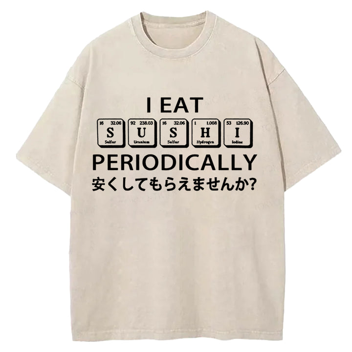 Regular Sushi Discounts Washed Crew Neck T-Shirt
