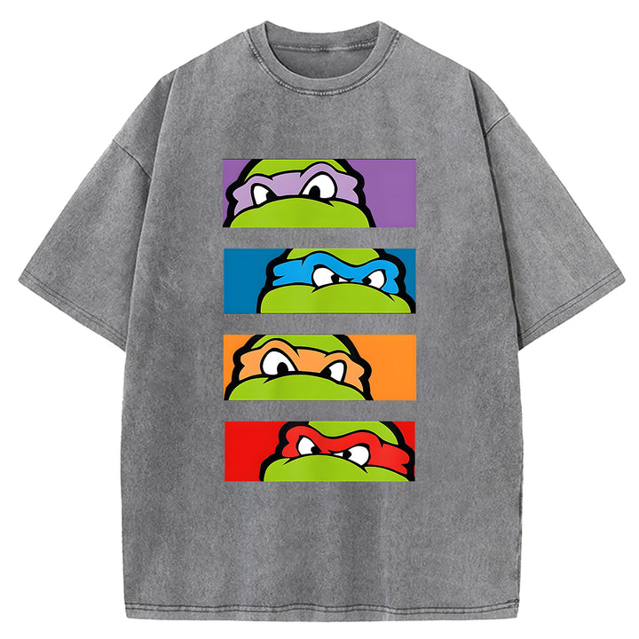 Japan Teenage Mutant Ninja Turtles Washed Crew Neck T-Shirt