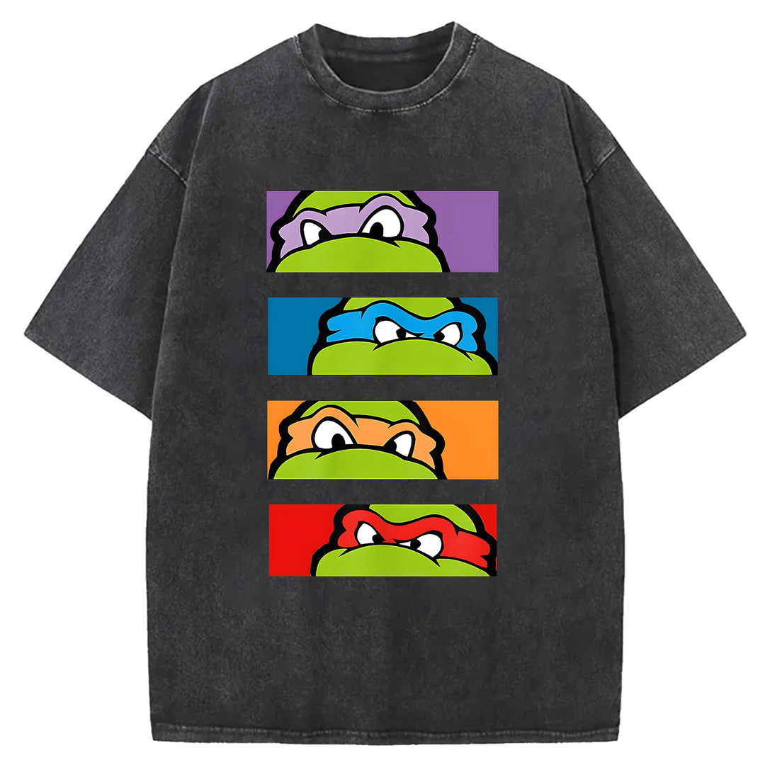Japan Teenage Mutant Ninja Turtles Washed Crew Neck T-Shirt