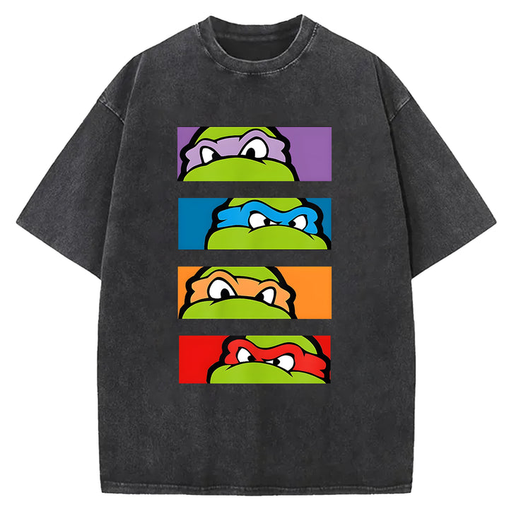Japan Teenage Mutant Ninja Turtles Washed Crew Neck T-Shirt