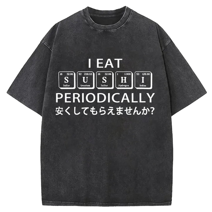 Regular Sushi Discounts Washed Crew Neck T-Shirt