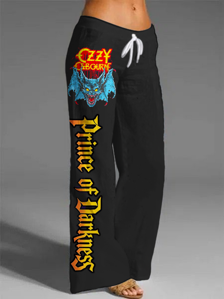 70s Heavy Metal Rock Band Printed Casual Pants
