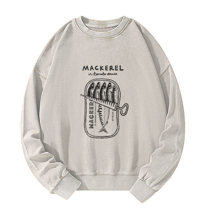 Mackerel In Tomato Sauce Washed Sweatshirt
