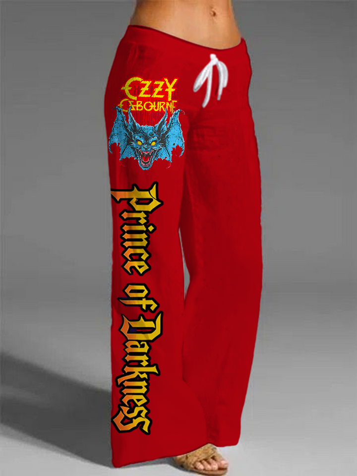 70s Heavy Metal Rock Band Printed Casual Pants