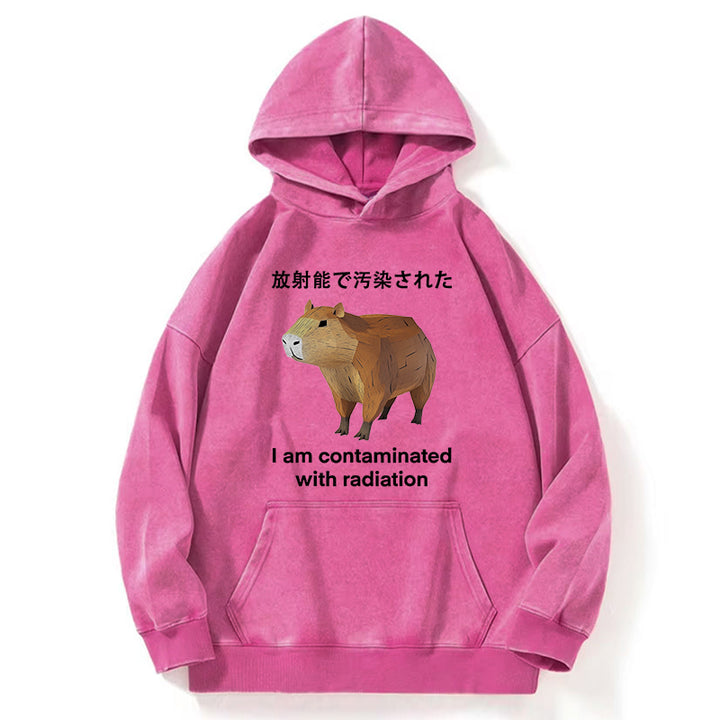 Capybara Contaminated By Radiation Washed Hoodie