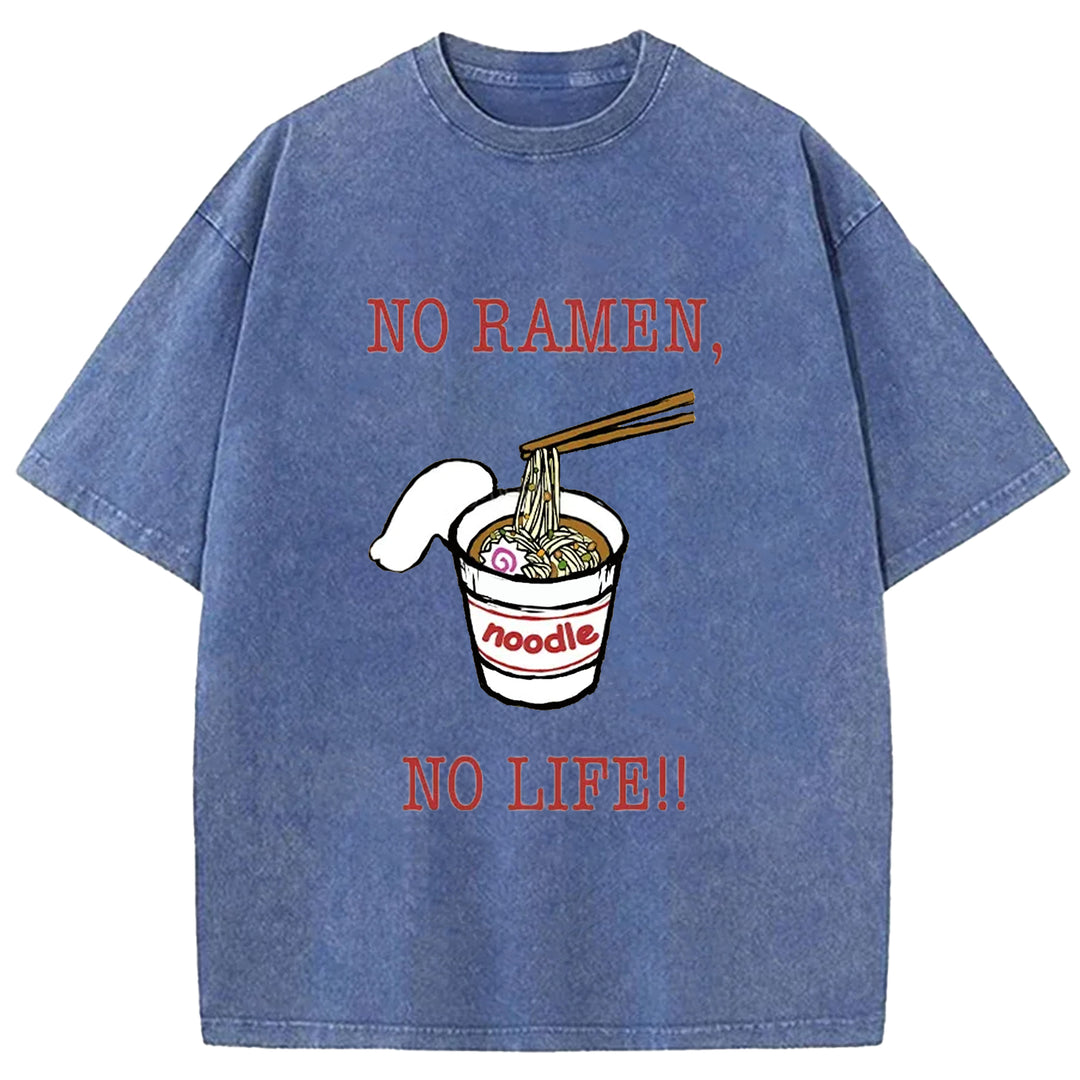 Life Must Have Ramen Washed Crew Neck T-Shirt