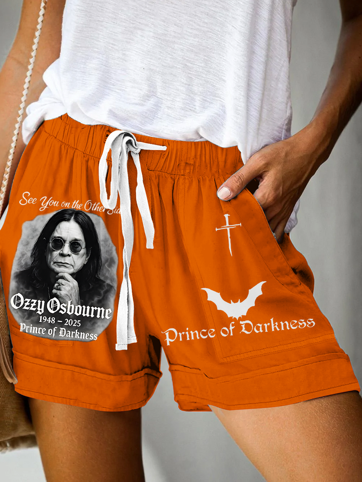 70s Heavy Metal Rock Band Casual Shorts
