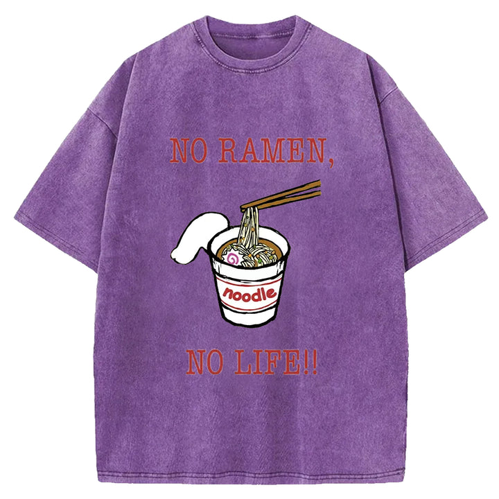 Life Must Have Ramen Washed Crew Neck T-Shirt