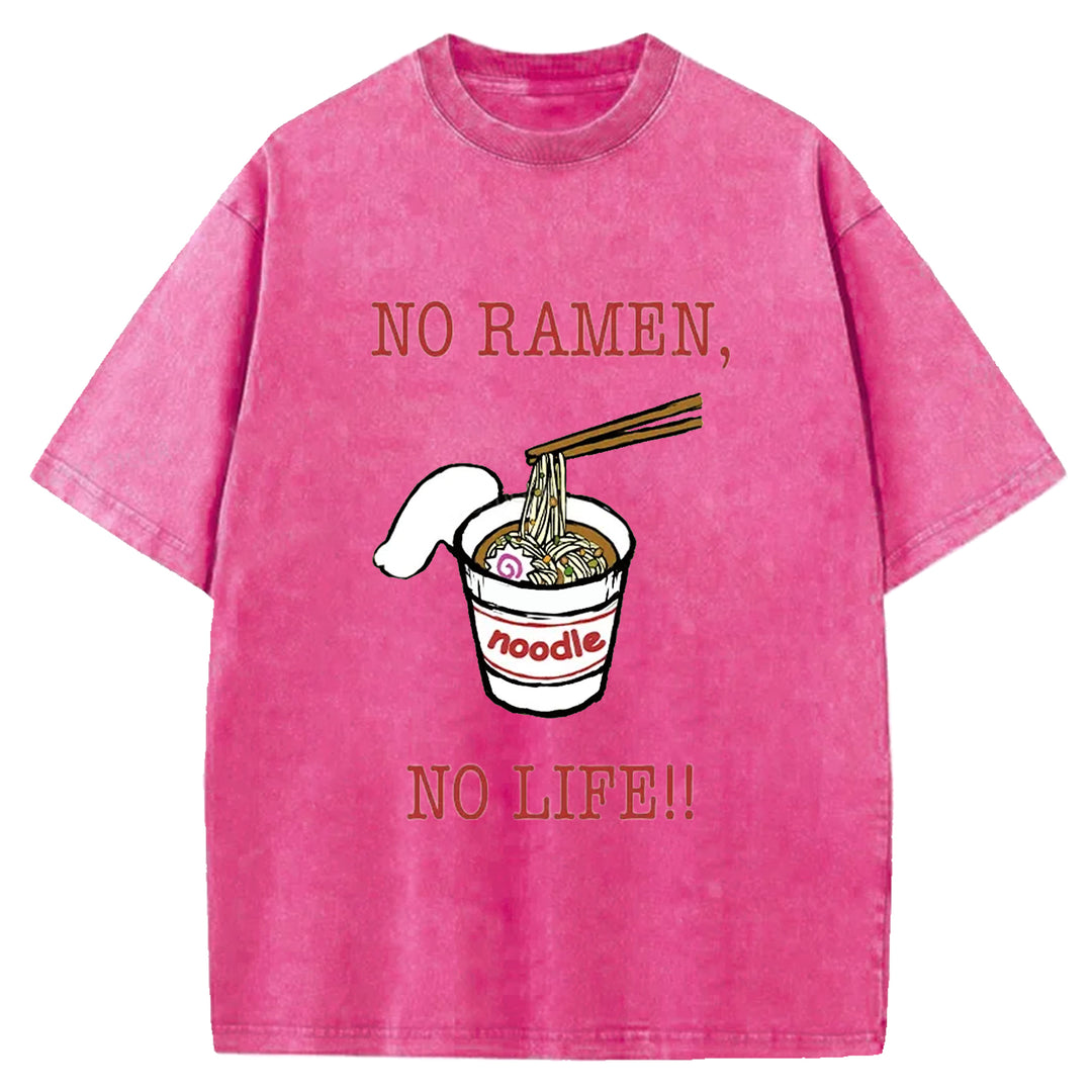 Life Must Have Ramen Washed Crew Neck T-Shirt