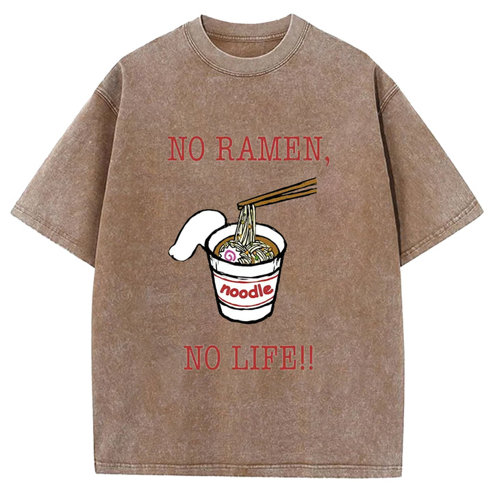 Life Must Have Ramen Washed Crew Neck T-Shirt