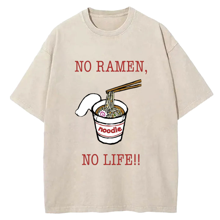 Life Must Have Ramen Washed Crew Neck T-Shirt