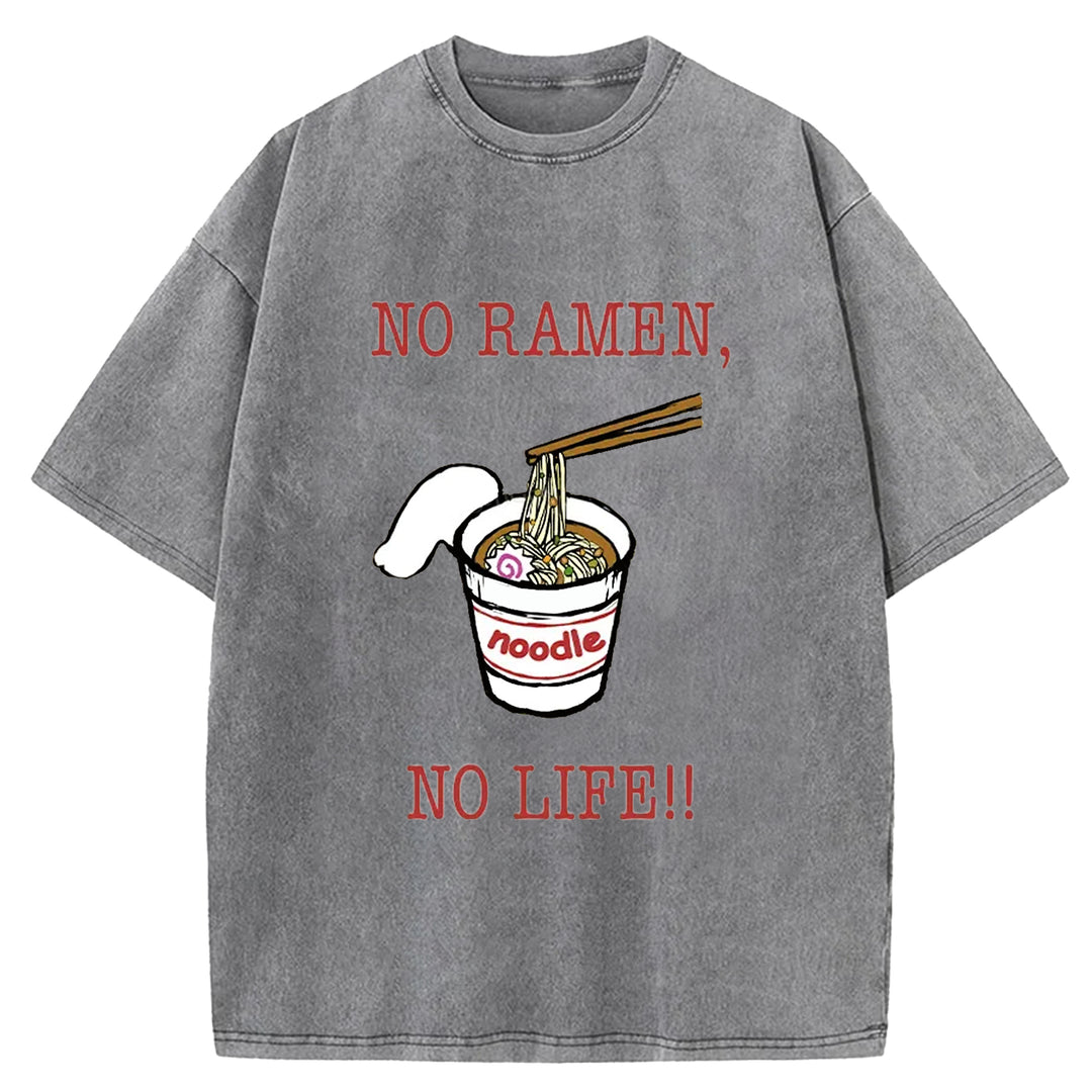 Life Must Have Ramen Washed Crew Neck T-Shirt