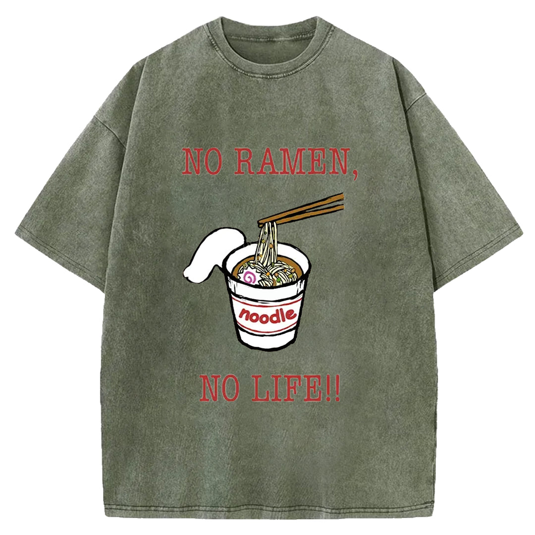 Life Must Have Ramen Washed Crew Neck T-Shirt