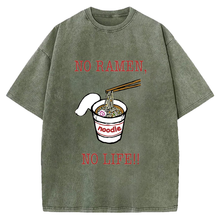 Life Must Have Ramen Washed Crew Neck T-Shirt