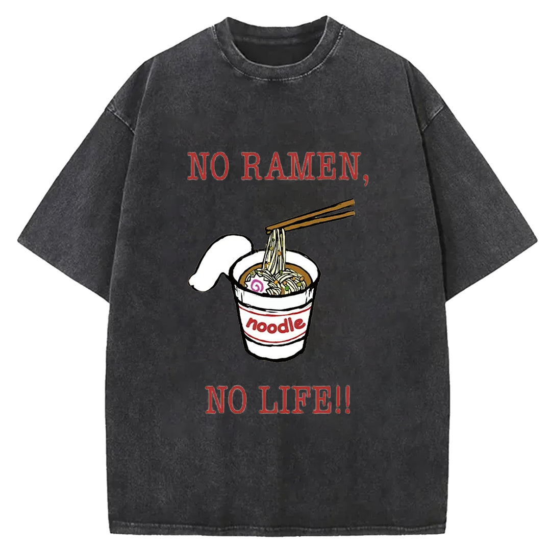 Life Must Have Ramen Washed Crew Neck T-Shirt
